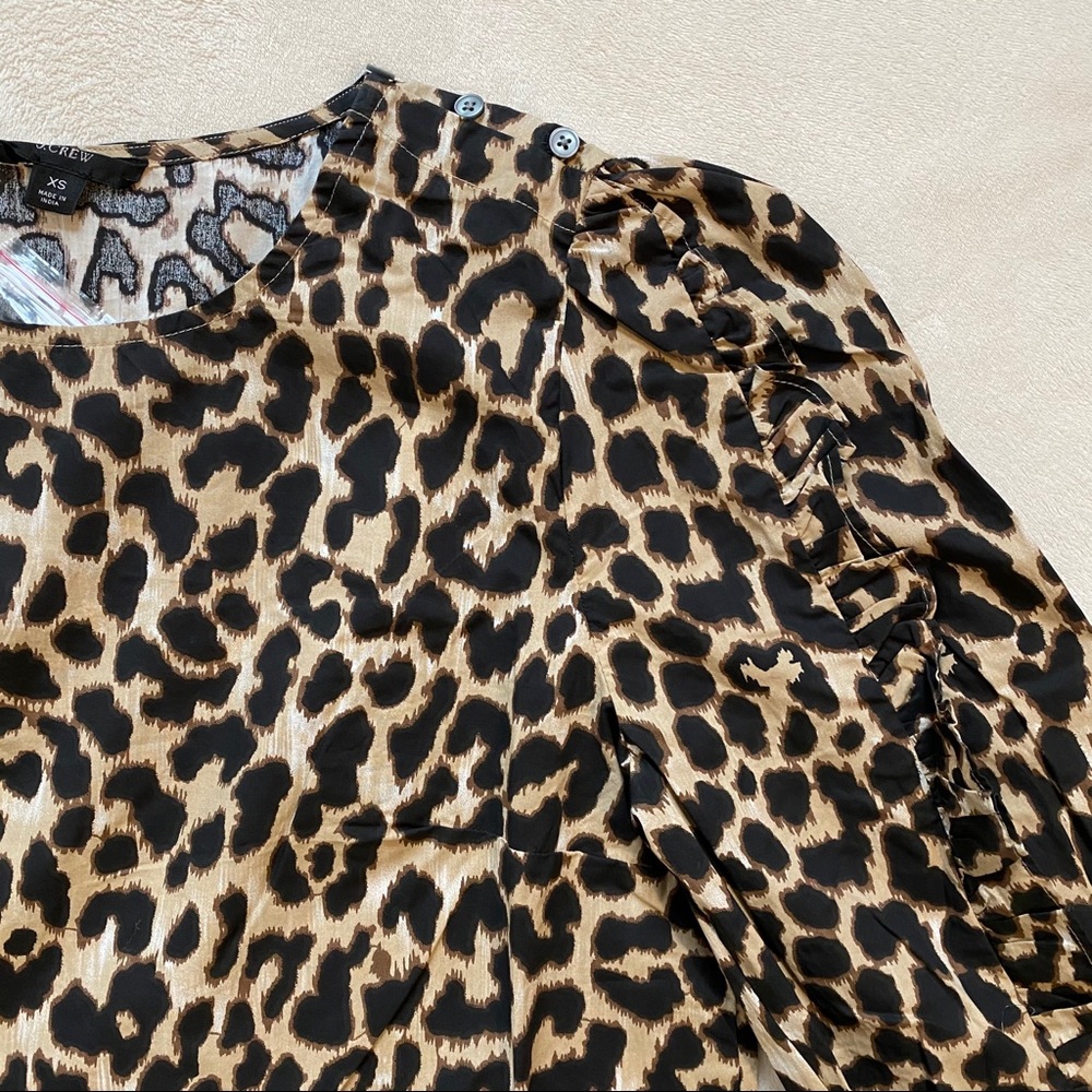 {J. Crew} Ruffle-Sleeve Top - Picture 8 of 10